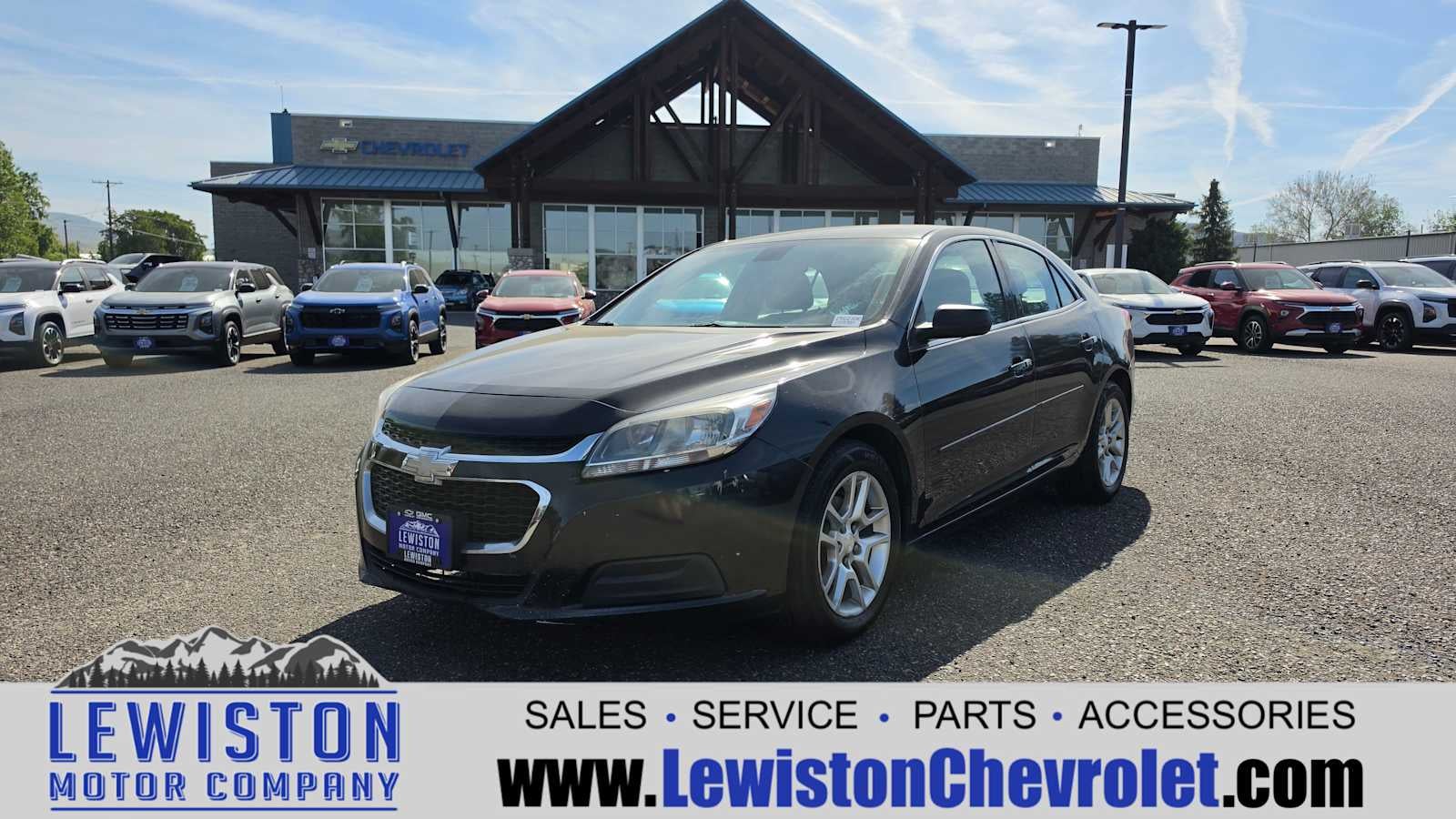 2014 Chevrolet Malibu LS in Black Granite Metallic — front three-quarter view