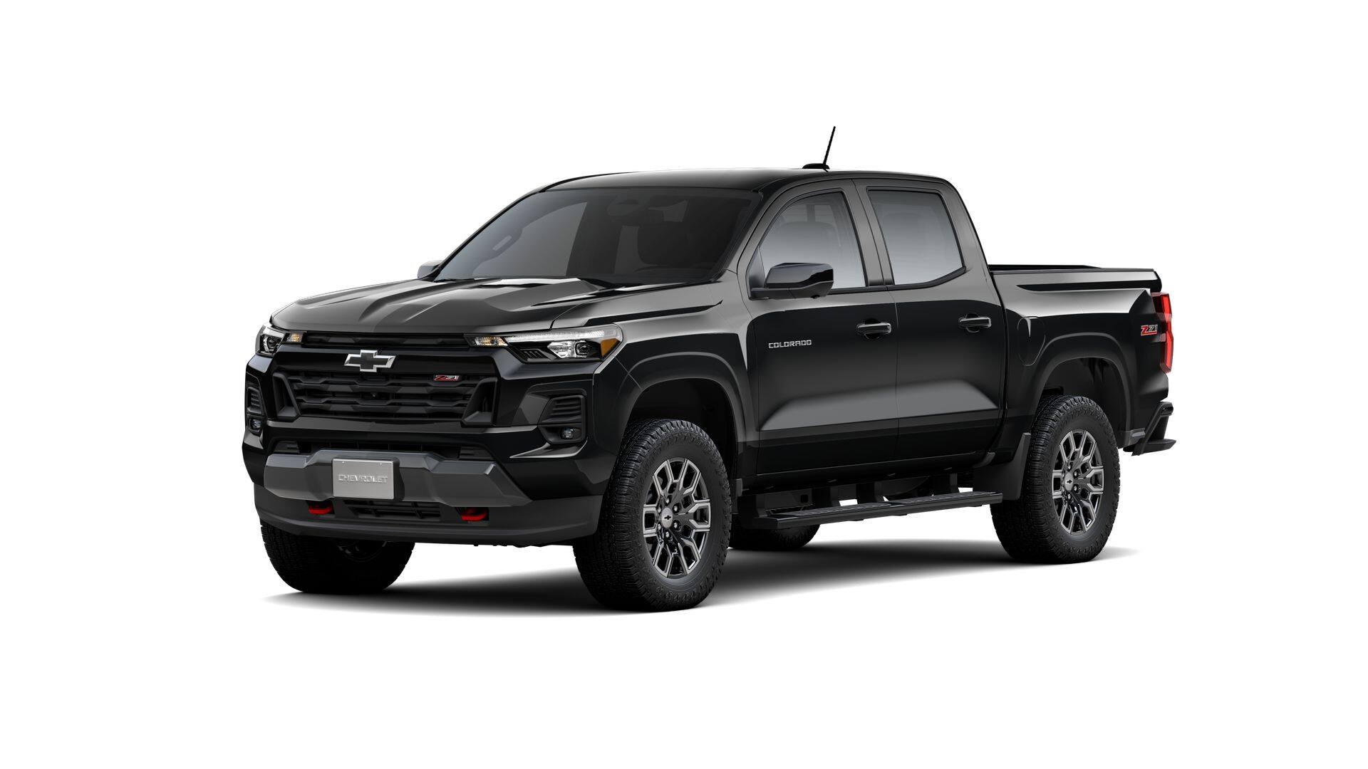 2026 Chevrolet Colorado Z71 in Black — front three-quarter view