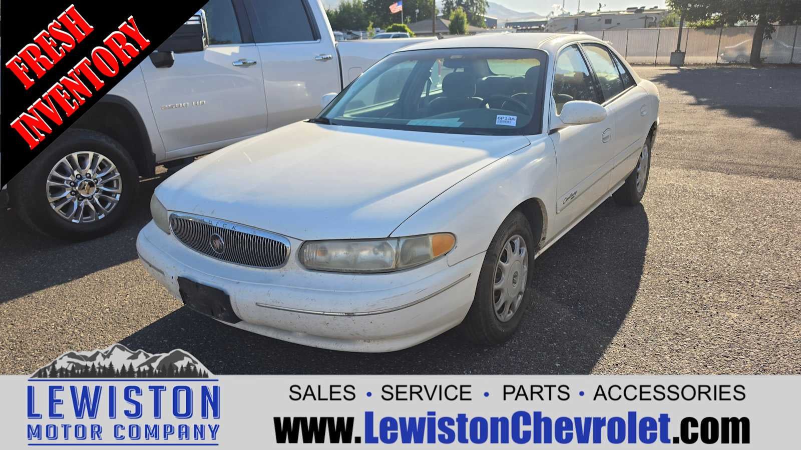 2001 Buick Century Custom in White — front three-quarter view