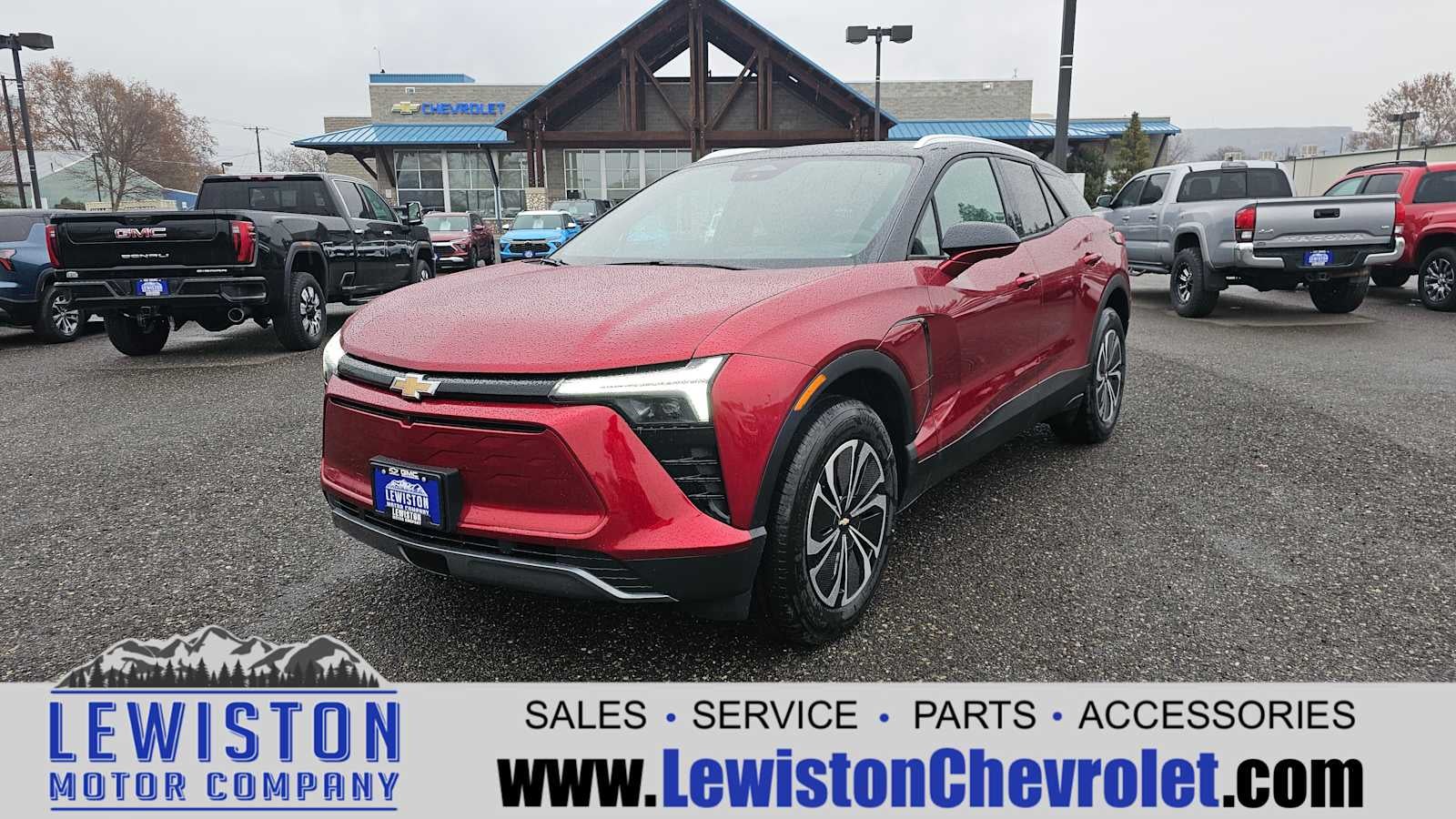 2026 Chevrolet Blazer EV LT in Radiant Red Tintcoat — front three-quarter view