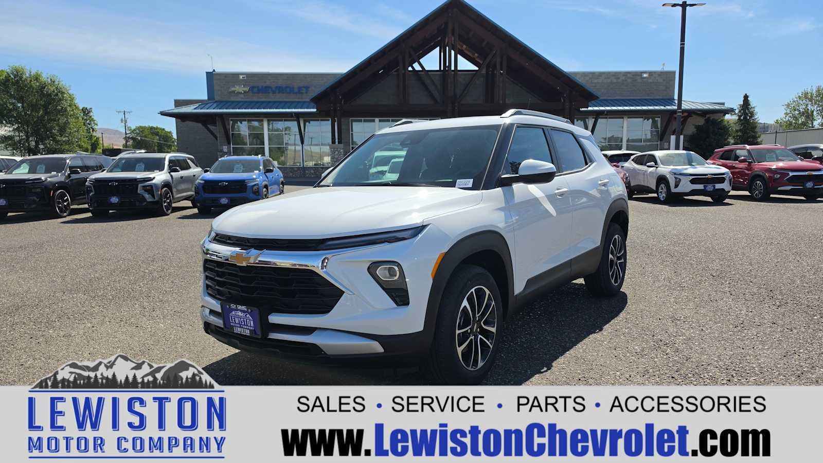 2026 Chevrolet Trailblazer LT in Summit White — front three-quarter view